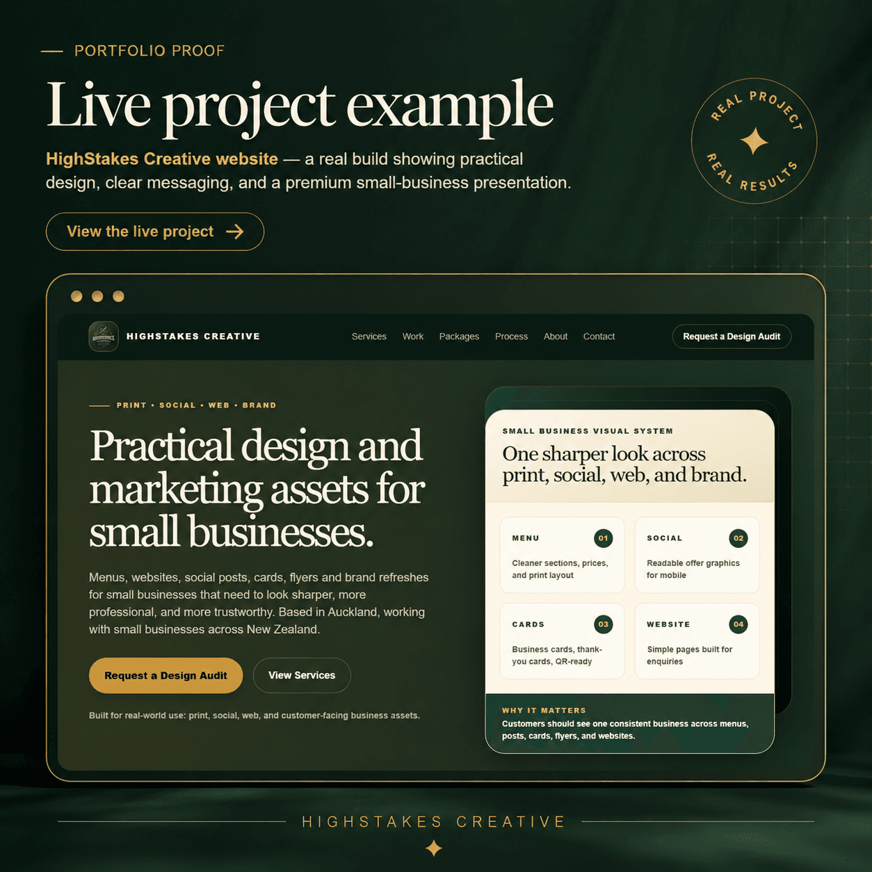 HighStakes Creative Website